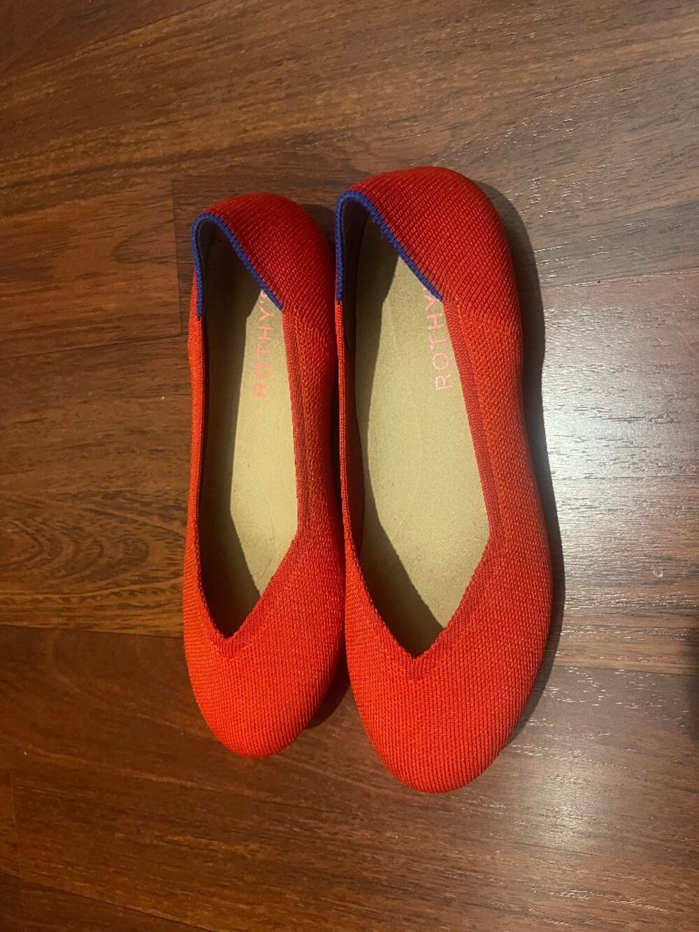 Like new Rothy's red women's flats size 6.5